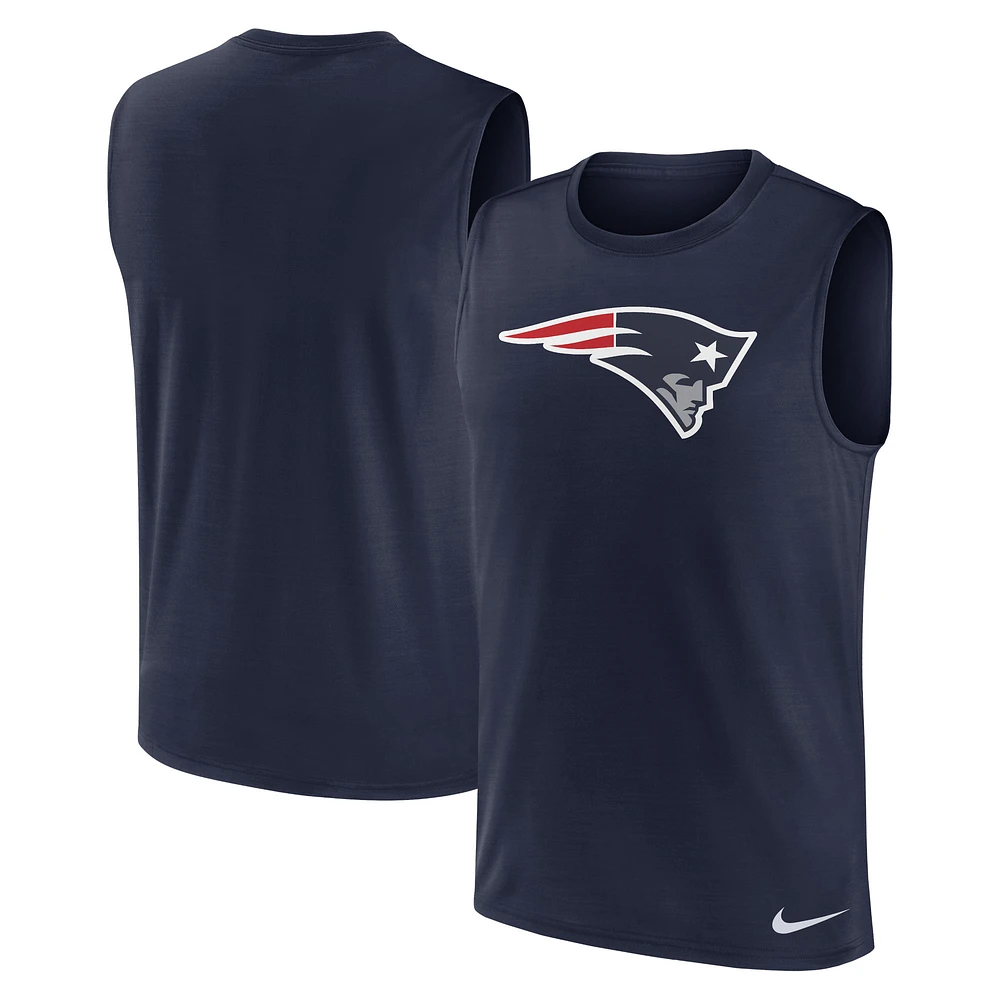Men's Nike Navy New England Patriots Blitz Legend Dri-FIT Muscle Tank Top