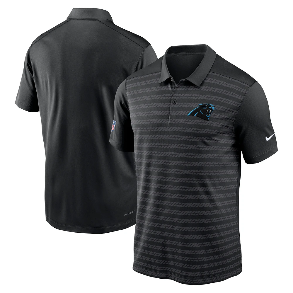 Men's Nike Black Carolina Panthers Sideline Victory Dri-FIT Polo