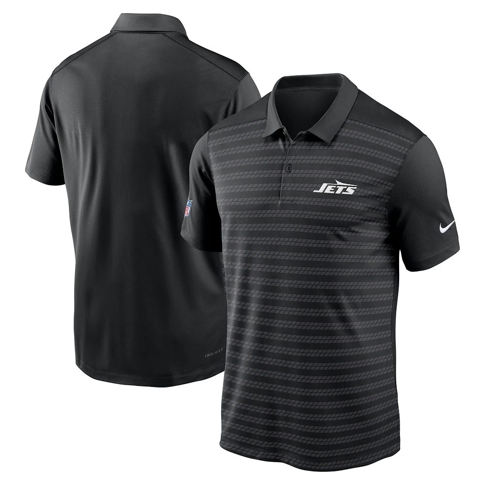 Men's Nike Black New York Jets Sideline Victory Dri-FIT Polo