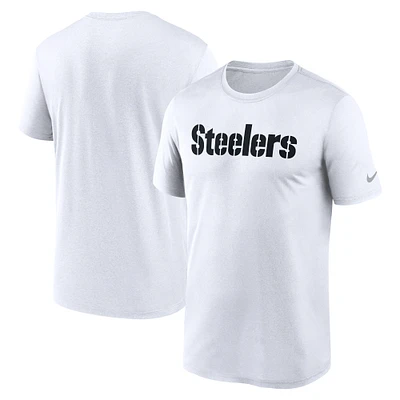 Men's Nike White Pittsburgh Steelers Primetime Legend Wordmark Performance T-Shirt