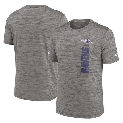 Men's Nike Gray Baltimore Ravens Sideline Velocity Performance T-Shirt
