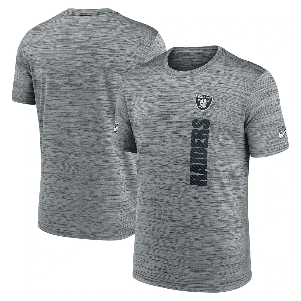 Men's Nike Gray Las Vegas Raiders Sideline Velocity Dri-FIT T-Shirt