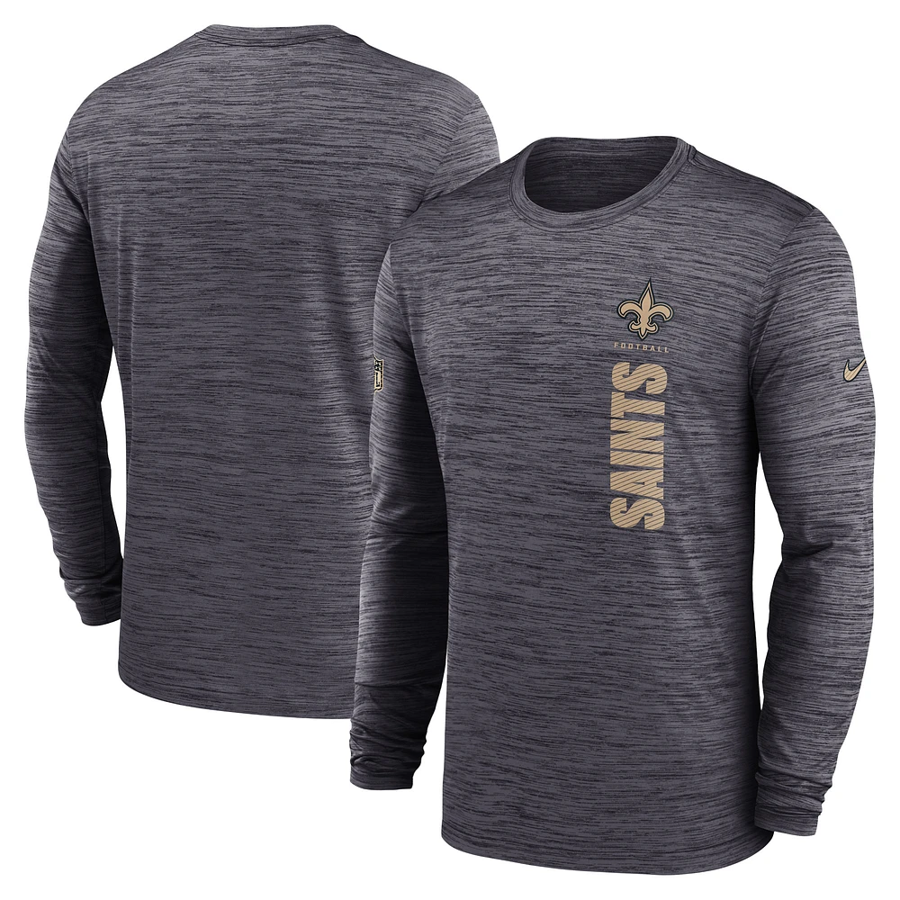 Men's Nike New Orleans Saints Sideline Velocity Dri-FIT Long Sleeve T-Shirt