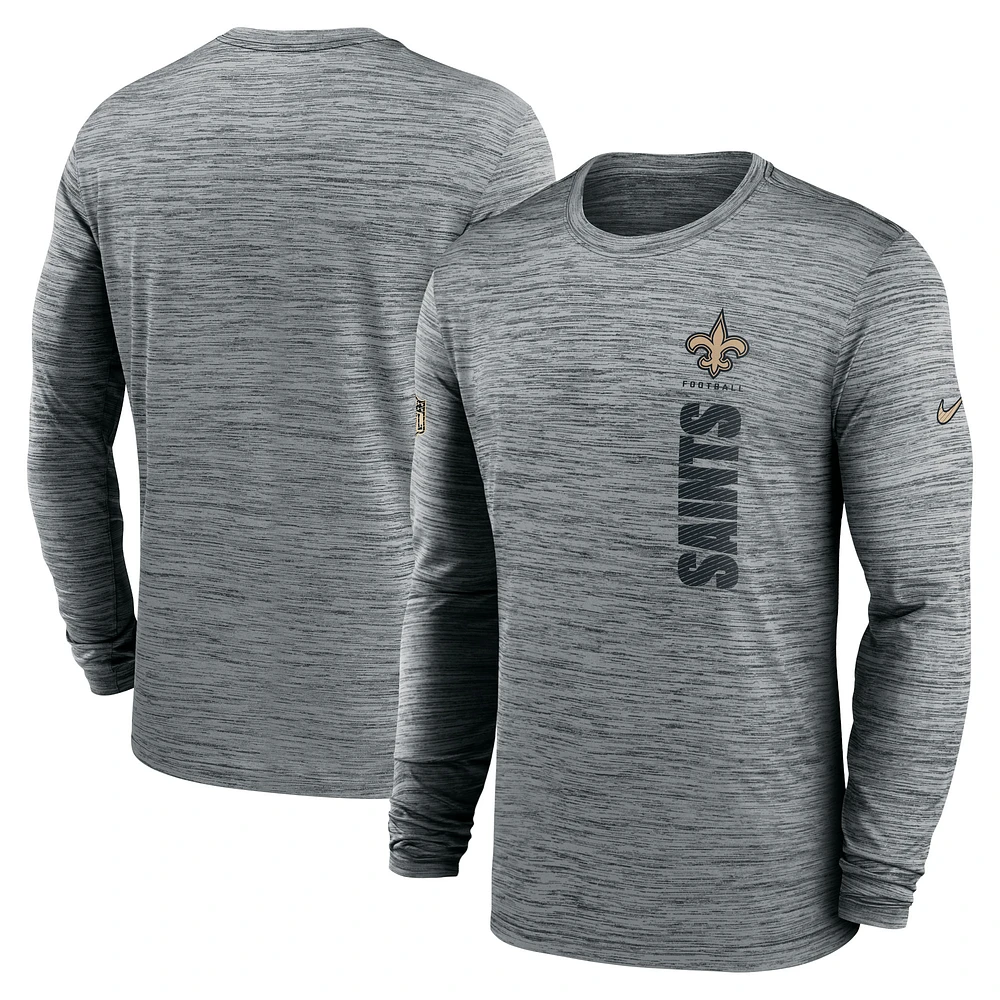 Men's Nike New Orleans Saints 2024 Sideline Velocity Performance Long Sleeve T-Shirt