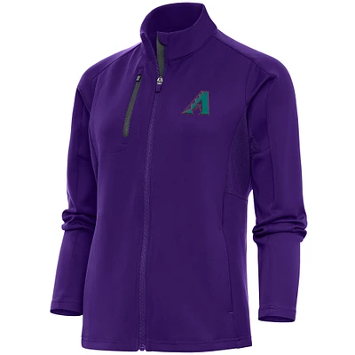 Women's Antigua Purple Arizona Diamondbacks Cooperstown Logo Generation Full-Zip Jacket