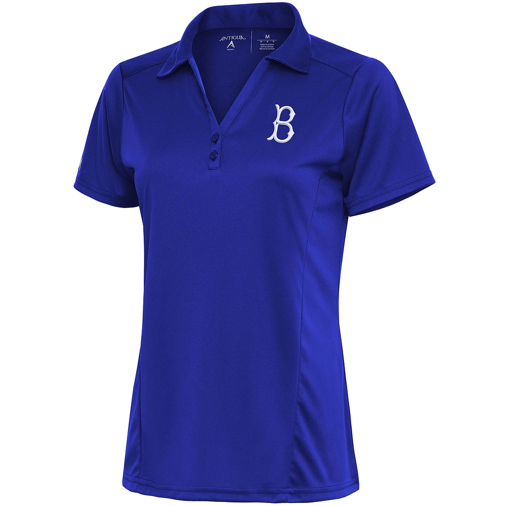 Women's Antigua Royal Brooklyn Dodgers Cooperstown Tribute Polo