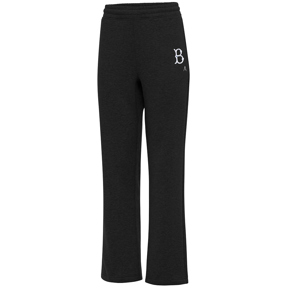 Women's Antigua Black Brooklyn Dodgers Cooperstown Victory Sweatpants