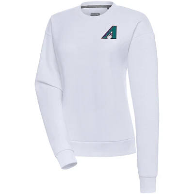 Women's Antigua Arizona Diamondbacks Cooperstown Victory Crewneck Pullover Sweatshirt