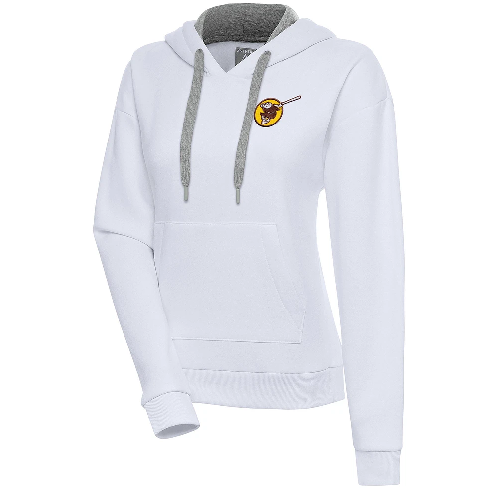 Women's Antigua San Diego Padres Cooperstown Victory Pullover Hoodie