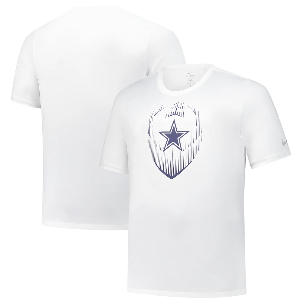 Men's Nike White Dallas Cowboys Big & Tall Blitz Legend Icon Performance T-Shirt