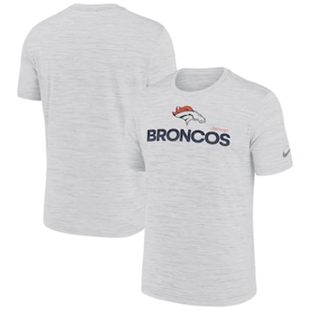 Men's Nike Ash Denver Broncos Blitz Velocity Modern Performance T-Shirt