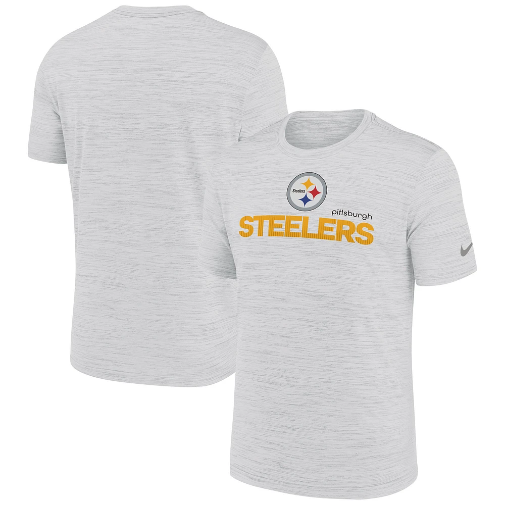 Men's Nike Ash Pittsburgh Steelers Blitz Velocity Modern Dri-FIT T-Shirt