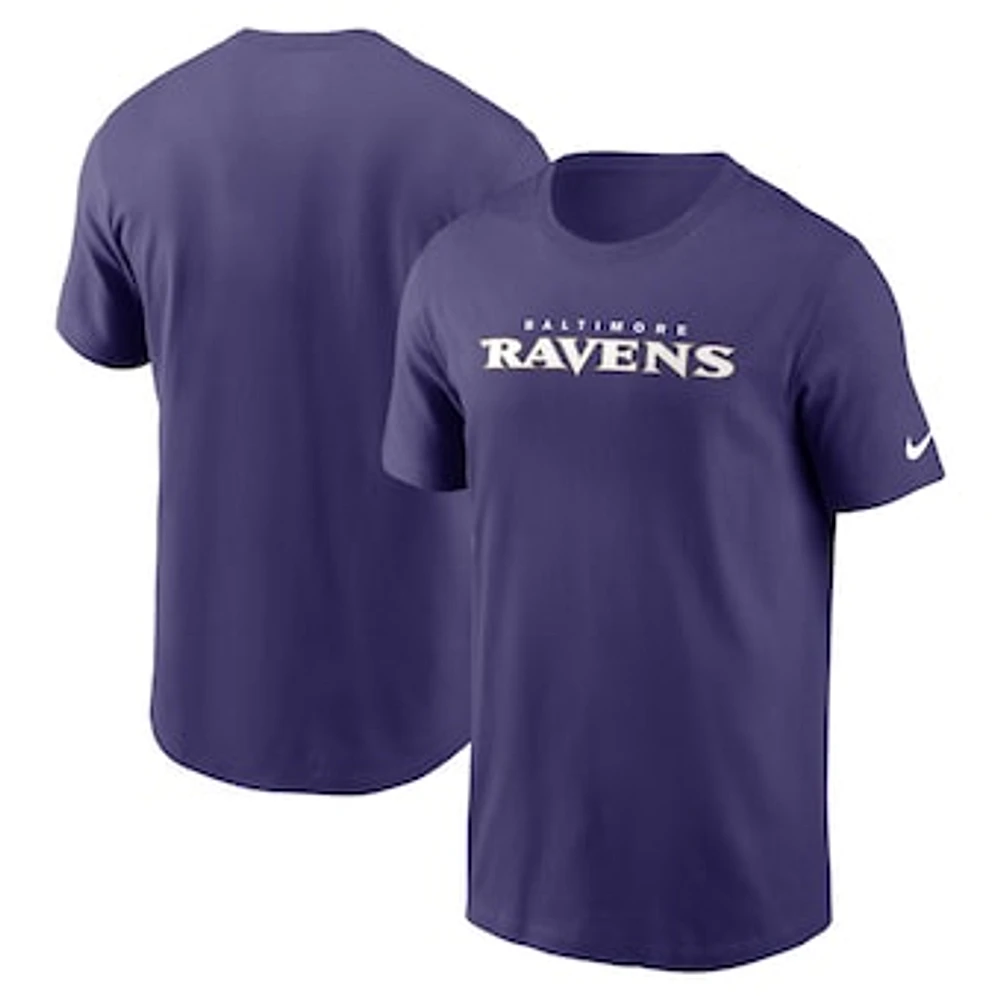 Men's Nike Baltimore Ravens Primetime Wordmark Essential T-Shirt