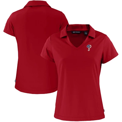 Women's Cutter & Buck Red Philadelphia Phillies Daybreak Eco Recycled V-Neck Polo