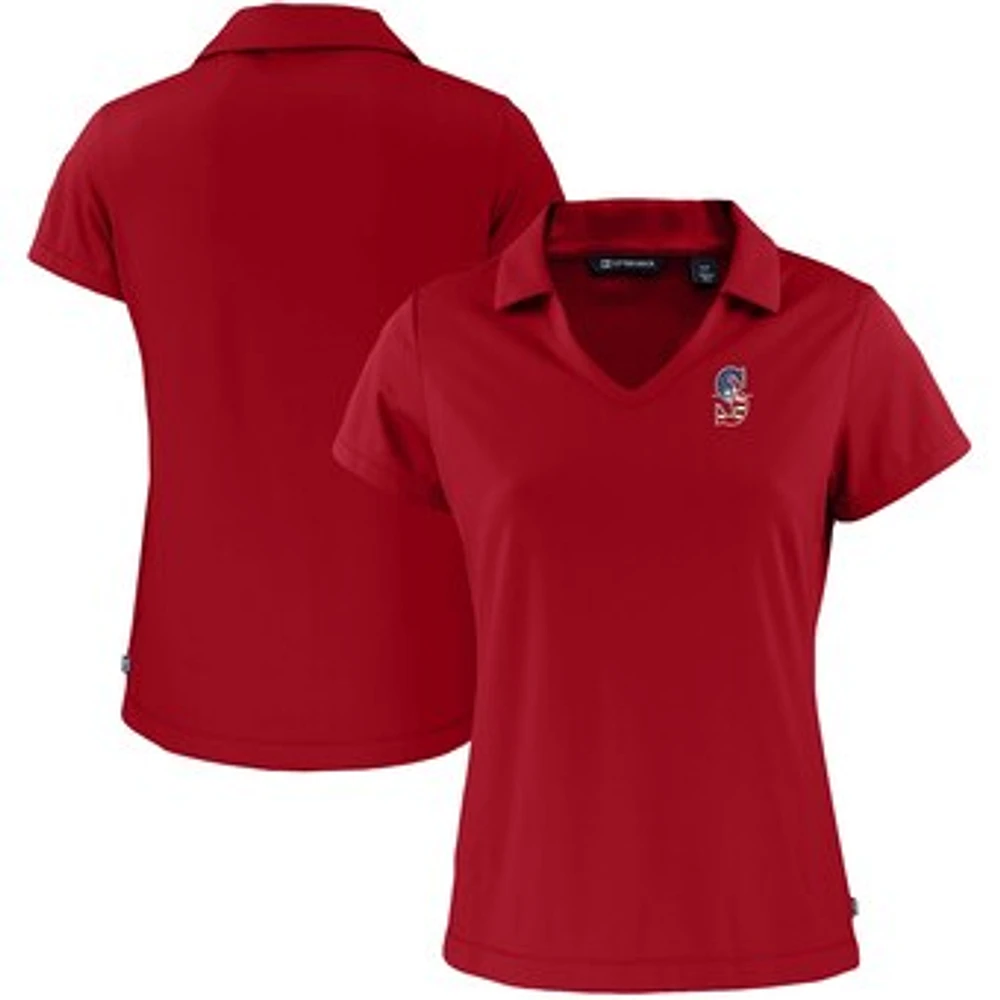 Women's Cutter & Buck Red Seattle Mariners Daybreak Eco Recycled V-Neck Polo