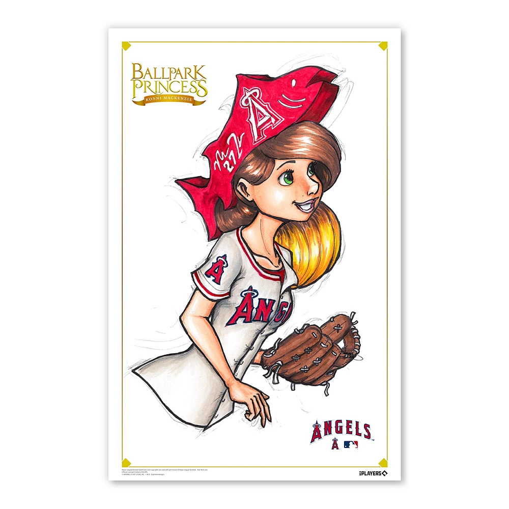 Los Angeles Angels 11" x 17" Ballpark Princess Poster Print