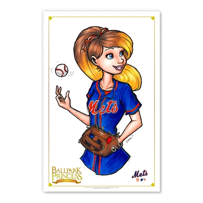 New York Mets 11" x 17" Ballpark Princess Poster Print