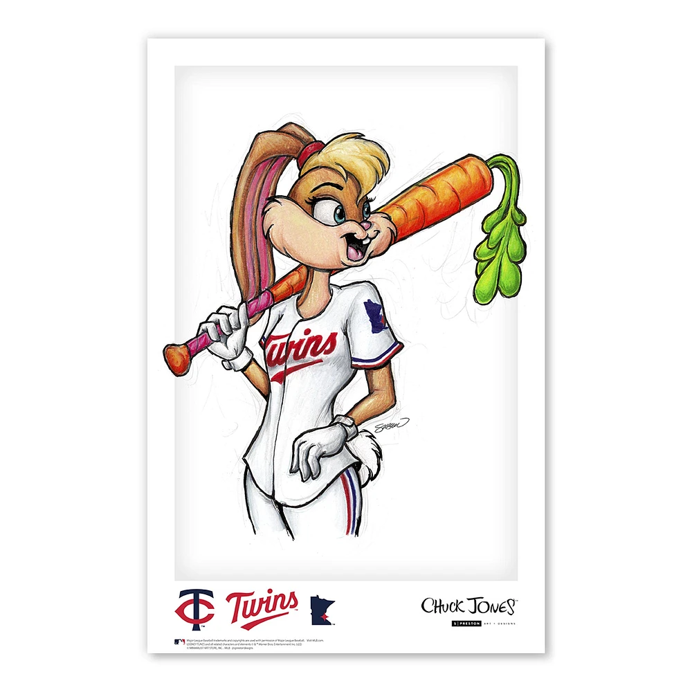 Minnesota Twins 11" x 17" Looney Tunes Poster Print