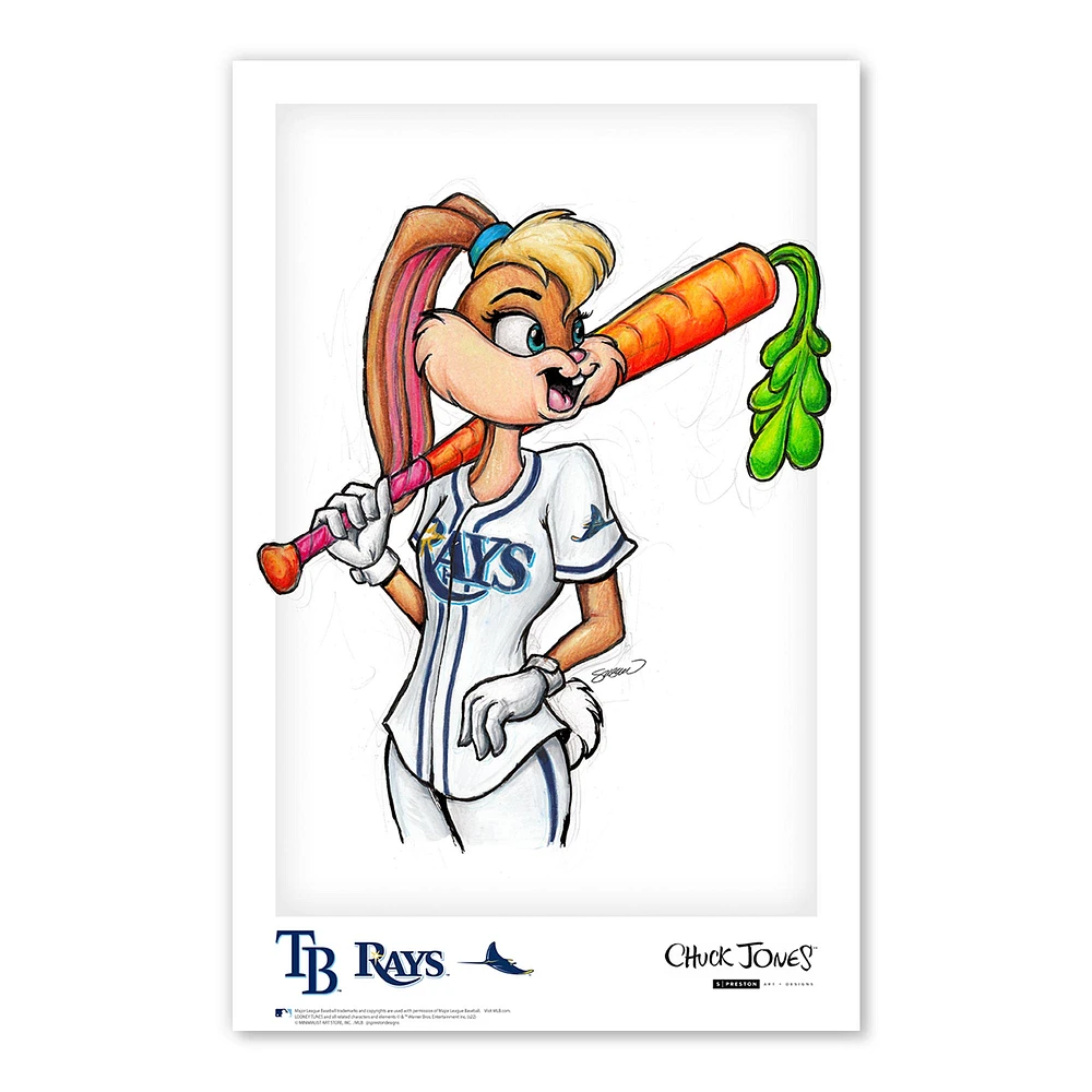 Tampa Bay Rays 11" x 17" Looney Tunes Poster Print