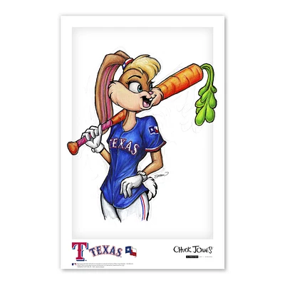 Texas Rangers 11" x 17" Looney Tunes Poster Print