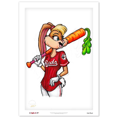 Cincinnati Reds 14" x 20" Looney Tunes Limited Edition Fine Art Print