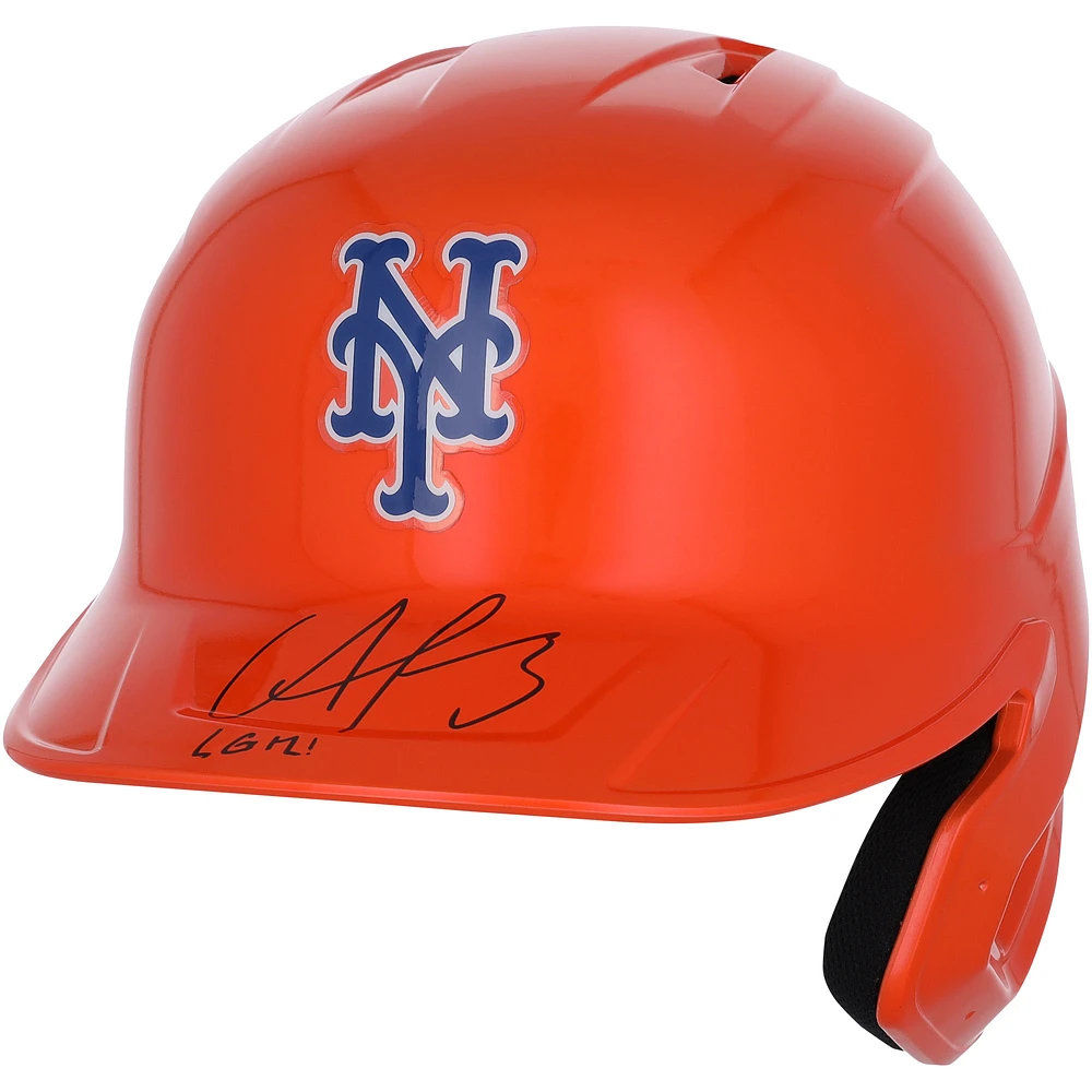 Limited Edition of 12: Francisco Alvarez New York Mets Autographed Rawlings Replica Batting Helmet with Inscription