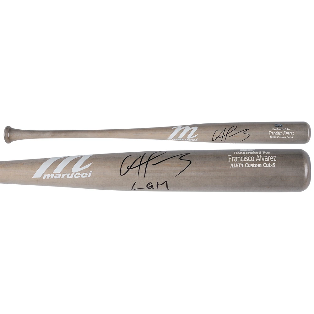 Francisco Alvarez New York Mets Autographed Marucci Game Model Bat with "LGM" Inscription