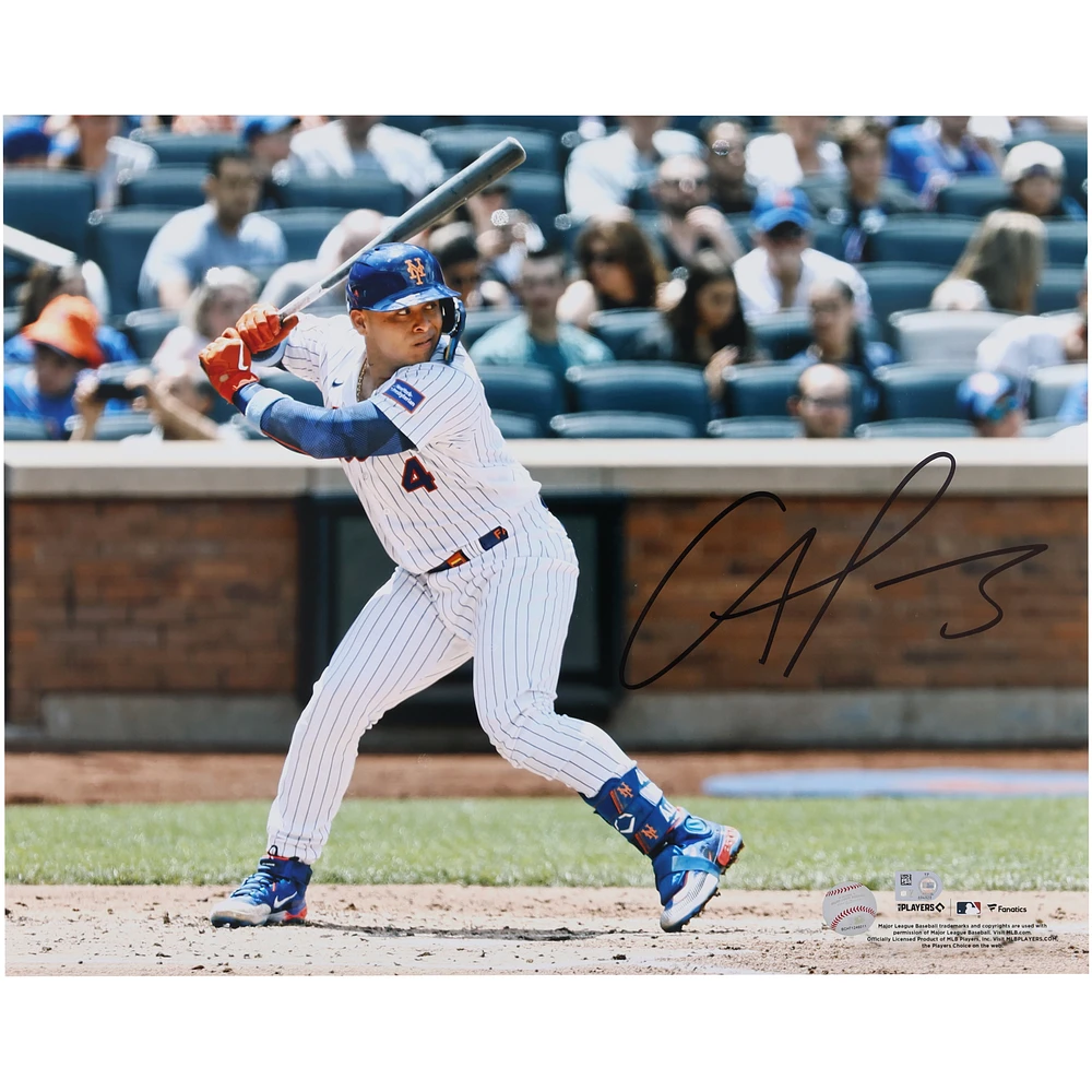 Francisco Alvarez New York Mets Autographed 16" x 20" Hitting Photograph