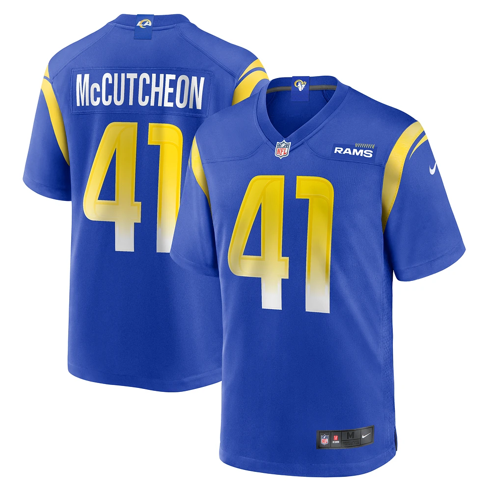 Men's Nike Cameron McCutcheon Royal Los Angeles Rams Game Jersey