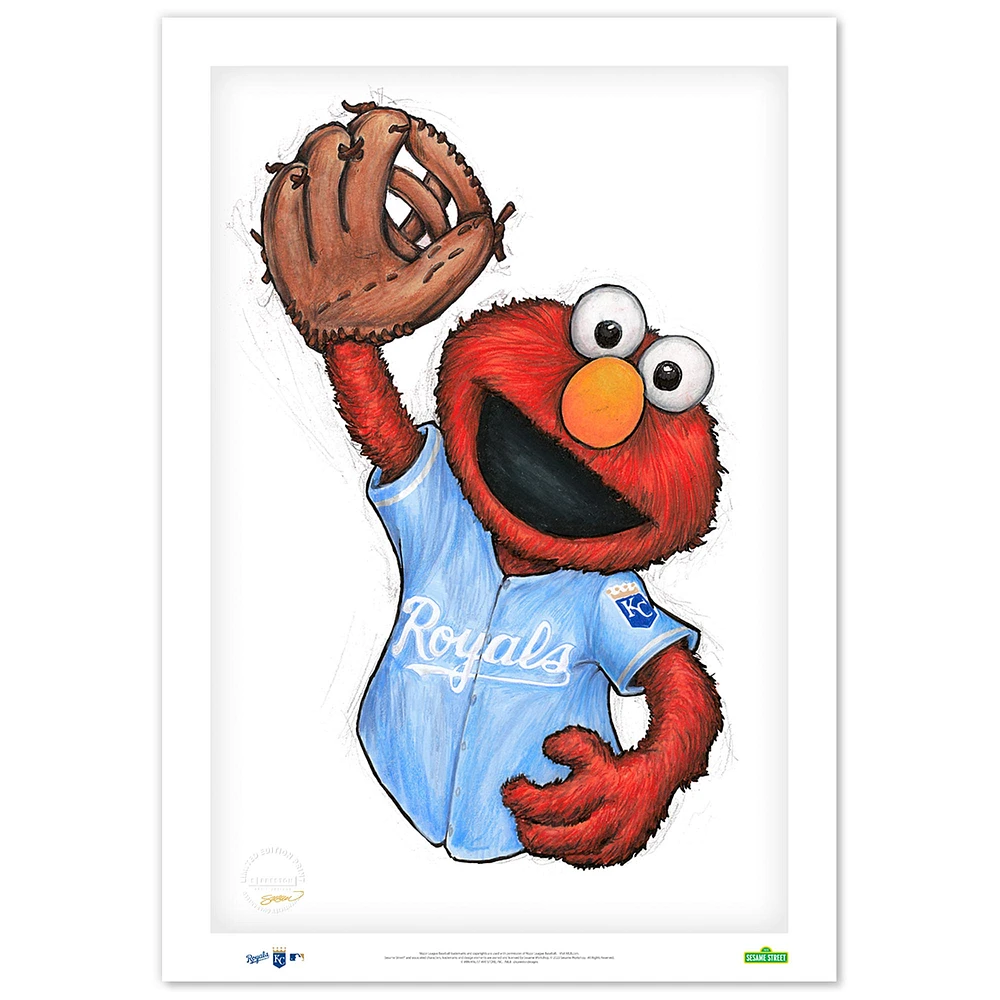 Elmo Kansas City Royals 14" x 20" Sesame Street Limited Edition Fine Art Print