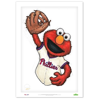 Elmo Philadelphia Phillies 24" x 36" Sesame Street Limited Edition Fine Art Print