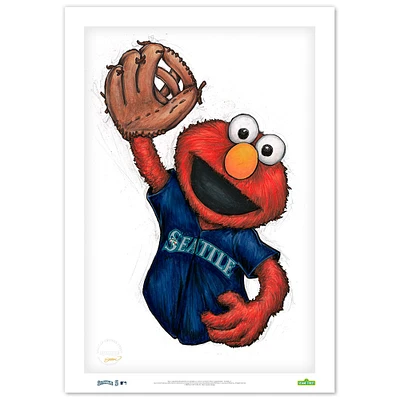 Elmo Seattle Mariners 24" x 36" Sesame Street Limited Edition Fine Art Print