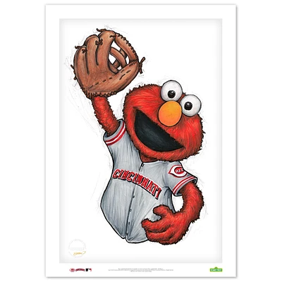 Elmo Cincinnati Reds 24" x 36" Sesame Street Limited Edition Fine Art Print