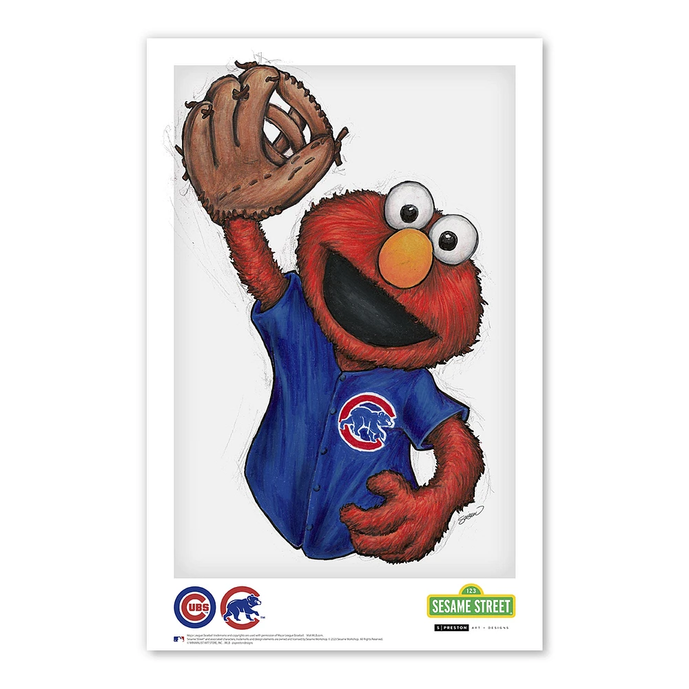 Elmo Chicago Cubs 11" x 17" Sesame Street Poster Print
