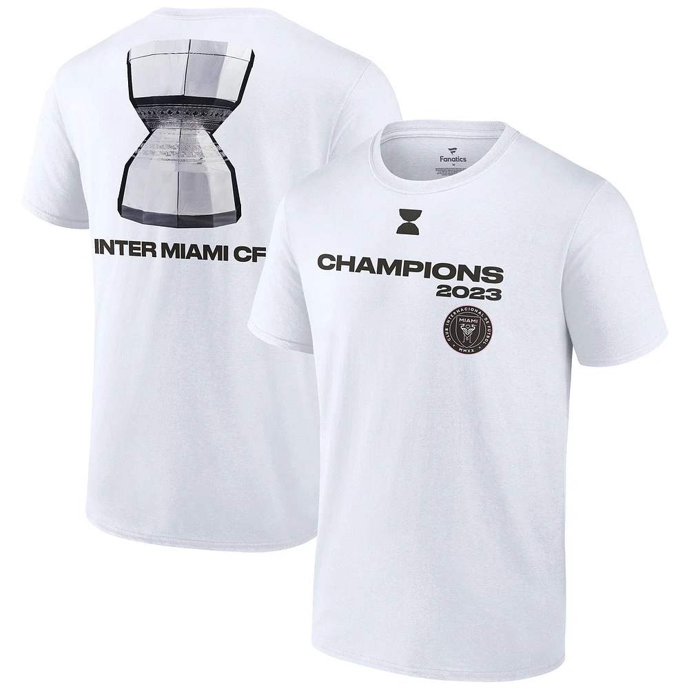 Men's Fanatics White Inter Miami CF 2023 Leagues Cup Champions Locker Room T-Shirt