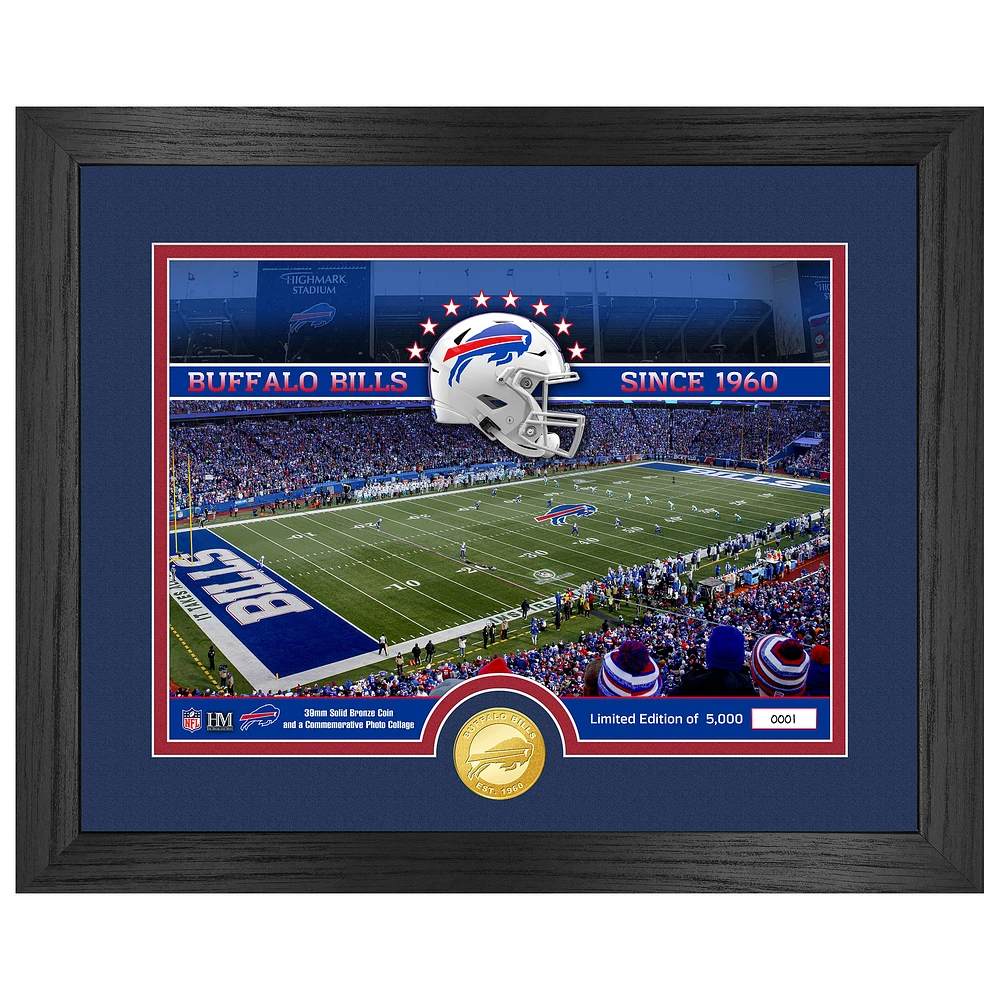 Highland Mint Buffalo Bills 13" x 16" Stadium Bronze Coin Photo Mint