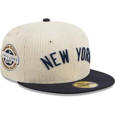 Men's New Era White York Yankees Corduroy Classic 59FIFTY Fitted Hat