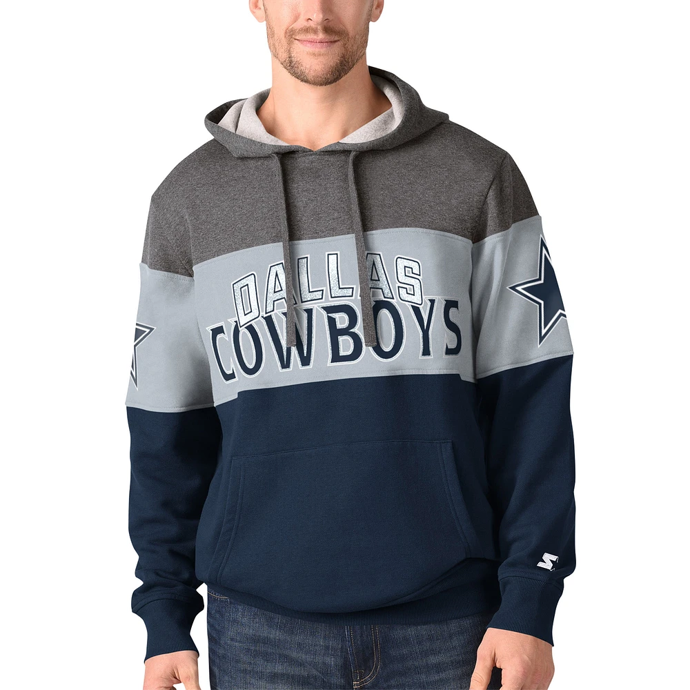 Men's Starter Charcoal Dallas Cowboys Extreme Pullover Hoodie