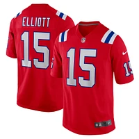 Men's Nike Ezekiel Elliott Red New England Patriots Alternate Game Jersey