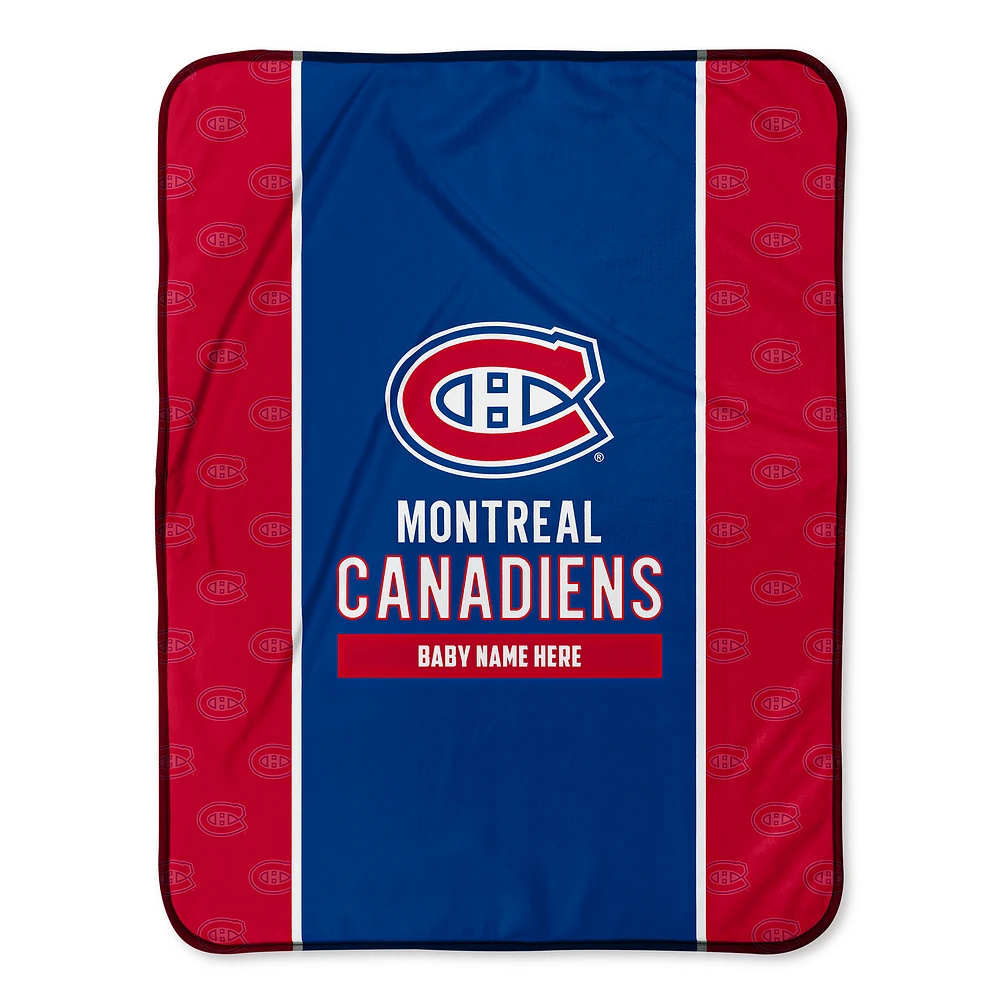 Chad & Jake Montreal Canadiens 30" x 40" Personalized Baby Blanket