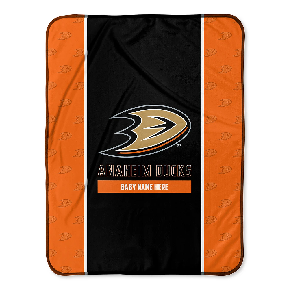 Chad & Jake Anaheim Ducks 30" x 40" Personalized Baby Blanket