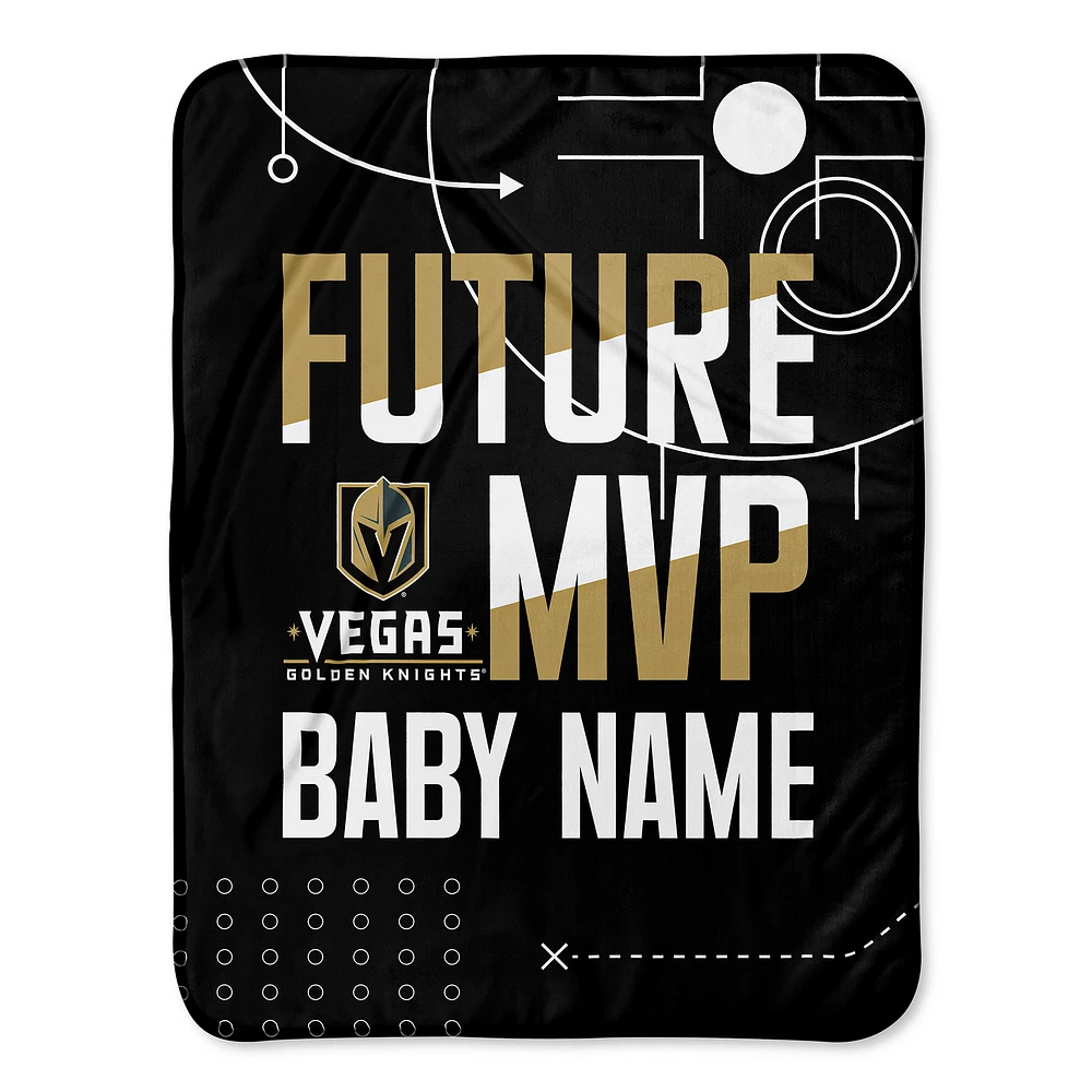 Chad & Jake Vegas Golden Knights 30" x 40" Personalized Baby Blanket