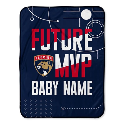 Chad & Jake Florida Panthers 30" x 40" Personalized Baby Blanket