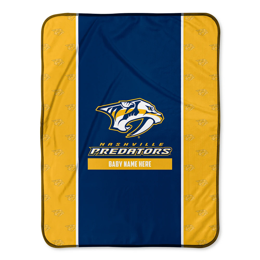 Chad & Jake Nashville Predators 30" x 40" Personalized Baby Blanket