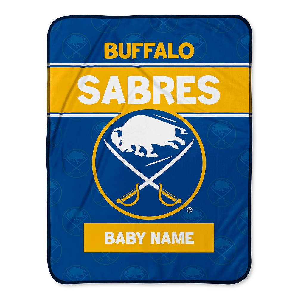 Chad & Jake Buffalo Sabres 30" x 40" Personalized Baby Blanket