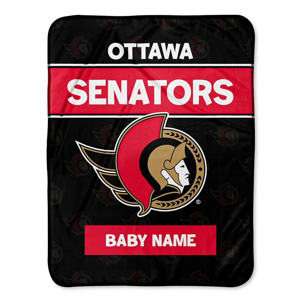 Chad & Jake Ottawa Senators 30" x 40" Personalized Baby Blanket