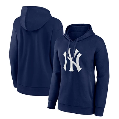 Women's Fanatics Navy New York Yankees Logo Pullover Hoodie