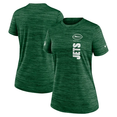 Women's Nike Green New York Jets Sideline Velocity Performance T-Shirt