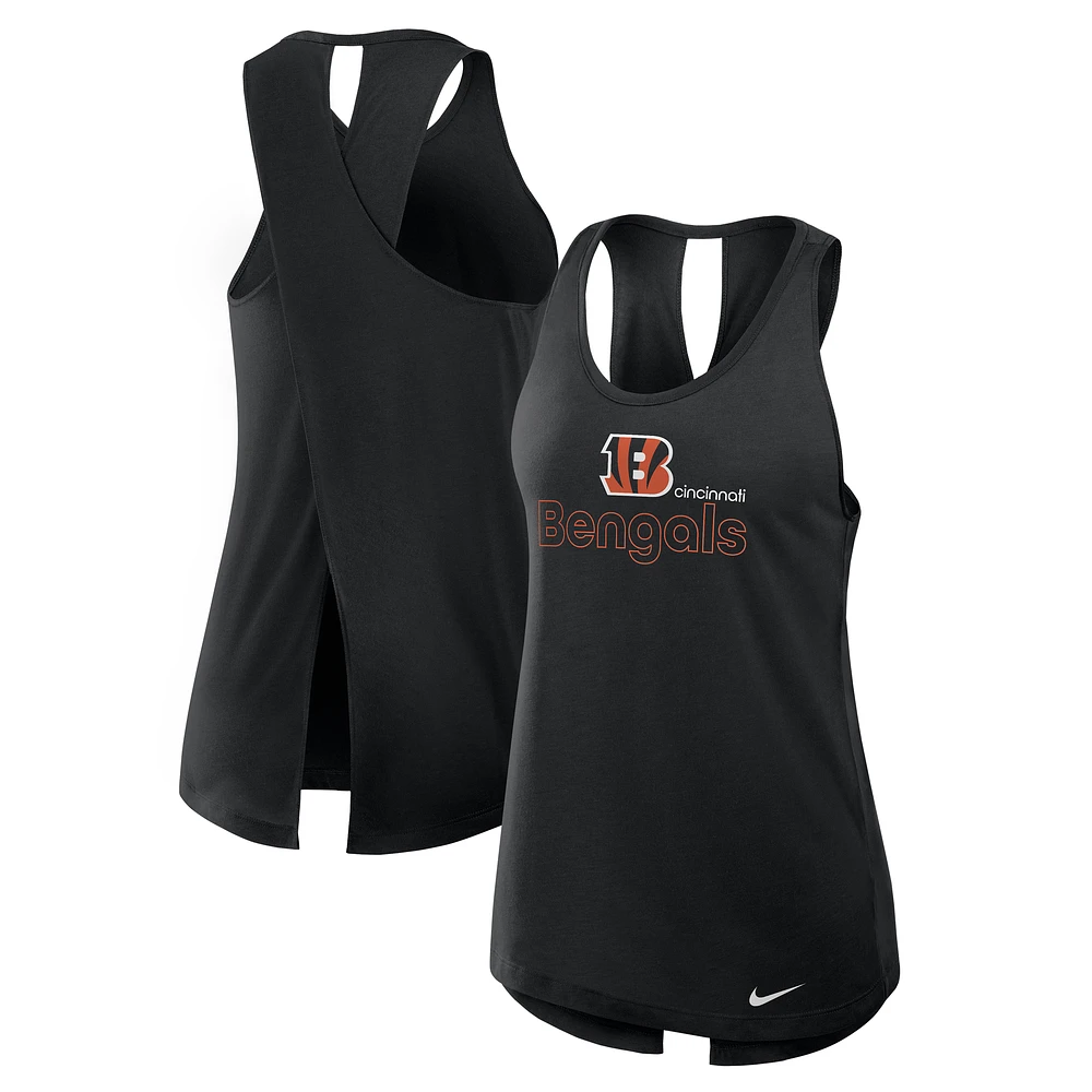 Women's Nike Black Cincinnati Bengals Crossback Dri-FIT Tank Top