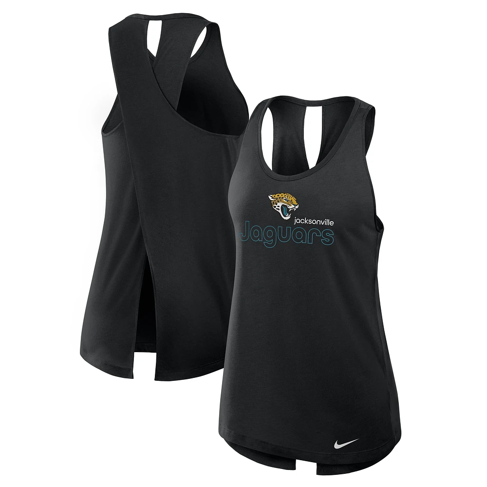 Women's Nike Black Jacksonville Jaguars Crossback Performance Tank Top